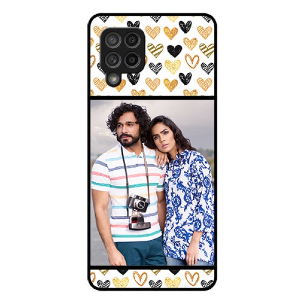 Galaxy M42 5G Photo Printing on Glass Case - Love Symbol Design