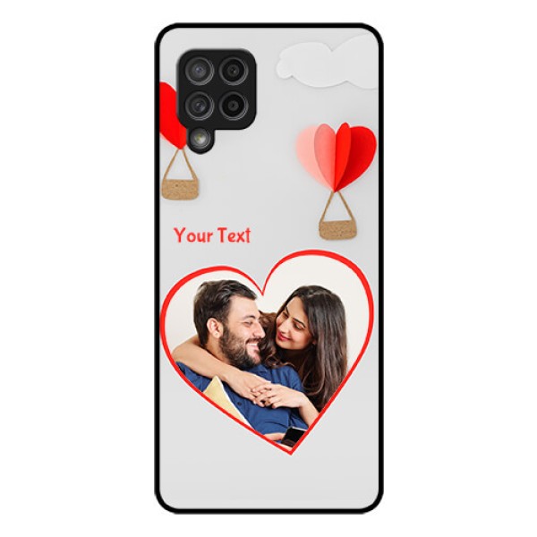 Galaxy M42 5G Custom Glass Mobile Case - Parachute Love Design