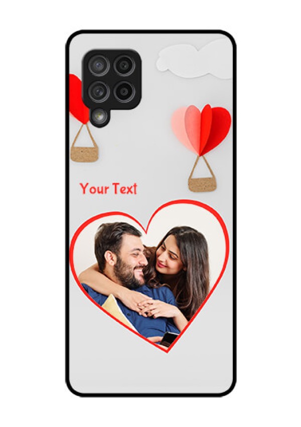Galaxy M42 5G Custom Glass Mobile Case - Parachute Love Design