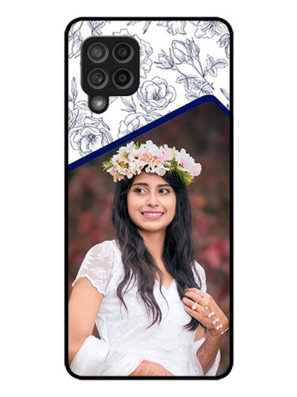 Custom Galaxy M42 5G Personalized Glass Phone Case - Premium Floral Design