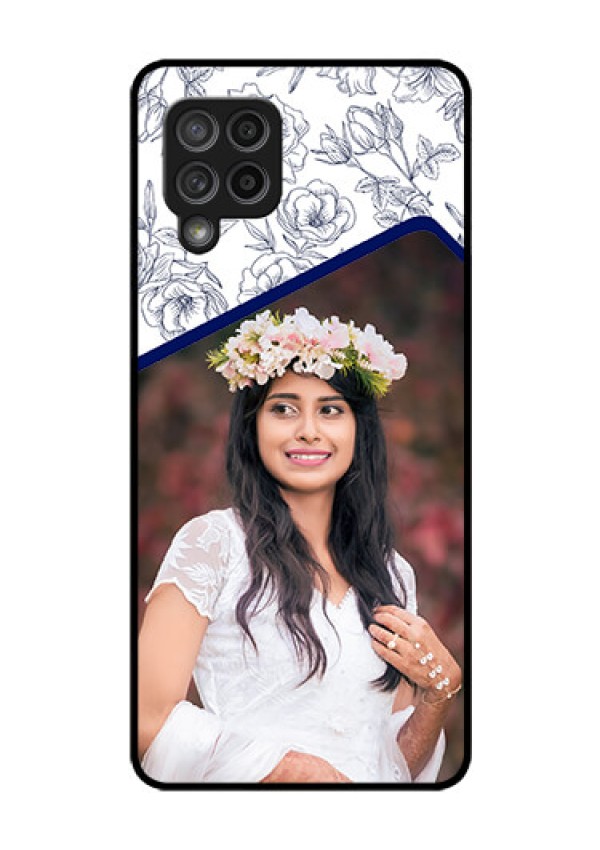 Galaxy M42 5G Personalized Glass Phone Case - Premium Floral Design