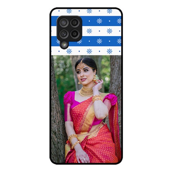 Galaxy M42 5G Photo Printing on Glass Case - Snow Pattern Design
