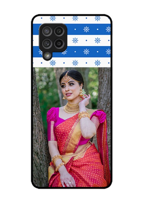 Galaxy M42 5G Photo Printing on Glass Case - Snow Pattern Design