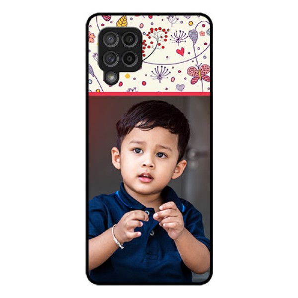 Galaxy M42 5G Custom Glass Mobile Case - Premium Floral Design