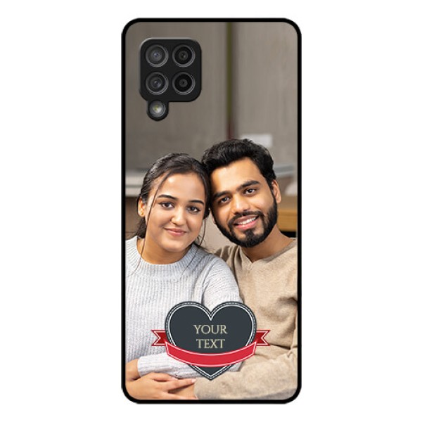 Galaxy M42 5G Custom Glass Phone Case - Just Married Couple Design Galaxy M42 5G Custom Glass Phone Case - Just Married Couple Design