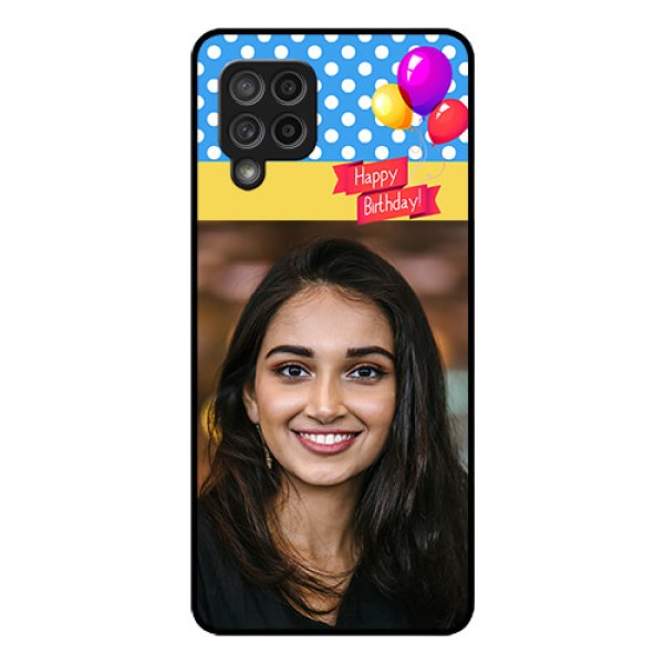 Galaxy M42 5G Custom Glass Mobile Case - Happy Birthday Design