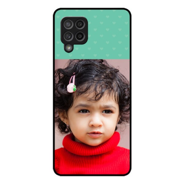 Galaxy M42 5G Custom Glass Phone Case - Lovers Picture Design