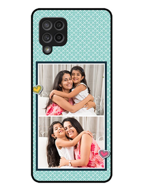 Custom Galaxy M42 5G Custom Glass Phone Case - 2 Image Holder with Pattern Design
