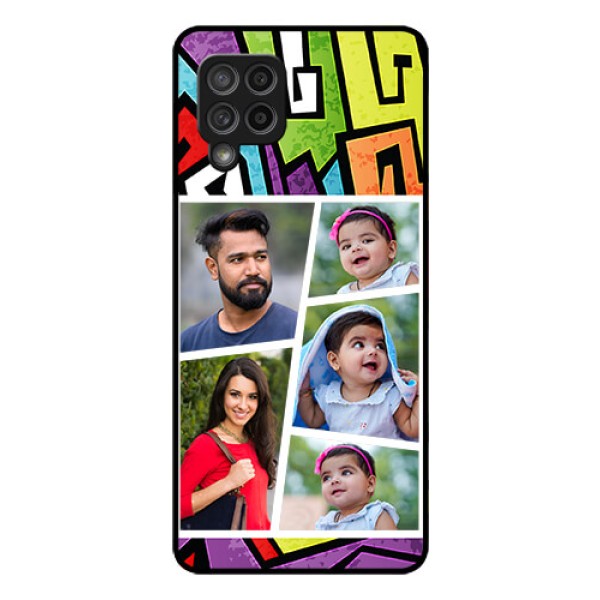 Galaxy M42 5G Custom Glass Phone Case - Graffiti pattern Design