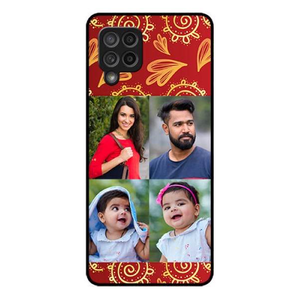 Galaxy M42 5G Photo Printing on Glass Case - 4 Image Traditional Design Galaxy M42 5G Photo Printing on Glass Case - 4 Image Traditional Design