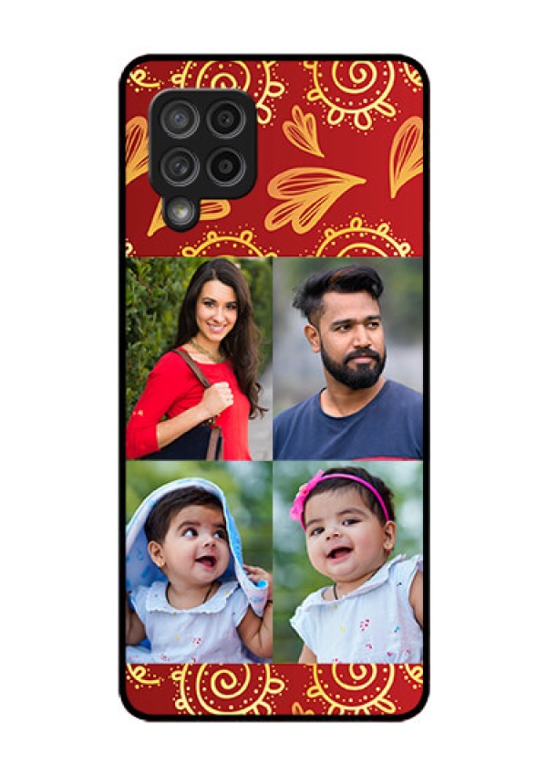 Galaxy M42 5G Photo Printing on Glass Case - 4 Image Traditional Design