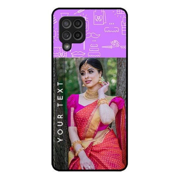 Galaxy M42 5G Custom Glass Mobile Case - Birthday Icons Design