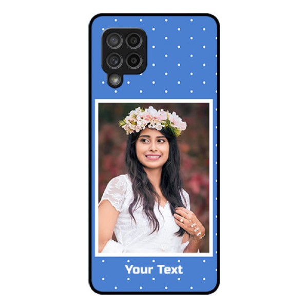 Galaxy M42 5G Photo Printing on Glass Case - Polka dots design