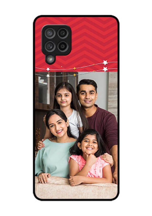 Galaxy M42 5G Personalized Glass Phone Case - Happy Family Design
