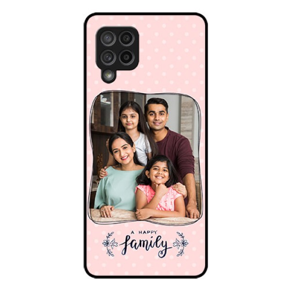 Galaxy M42 5G Custom Glass Phone Case - Family with Dots Design Galaxy M42 5G Custom Glass Phone Case - Family with Dots Design