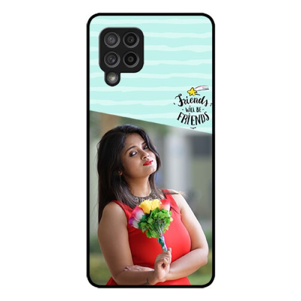 Galaxy M42 5G Custom Glass Phone Case - Friends Picture Icon Design
