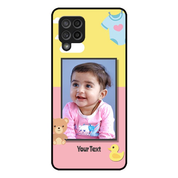 Galaxy M42 5G Photo Printing on Glass Case - Kids 2 Color Design