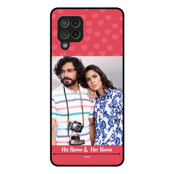 Galaxy M42 5G Photo Printing on Glass Case - Simple Love Design