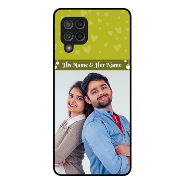 Galaxy M42 5G Custom Glass Phone Case - You & Me Heart Design