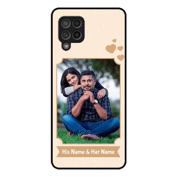 Galaxy M42 5G Custom Glass Phone Case - with confetti love design 