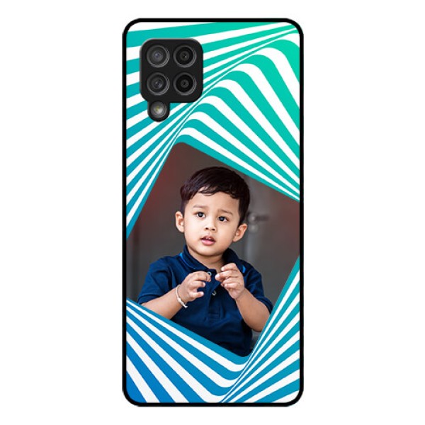 Galaxy M42 5G Personalized Glass Phone Case - Abstract Spiral Design