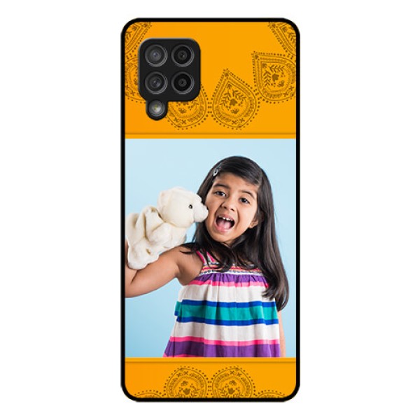 Galaxy M42 5G Personalized Glass Phone Case - Photo Wedding Design 
