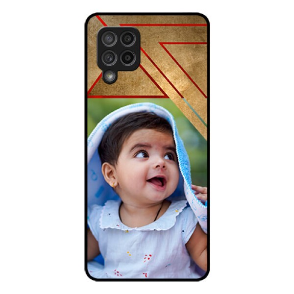 Galaxy M42 5G Personalized Glass Phone Case - Gradient Abstract Texture Design