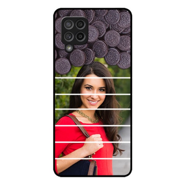 Galaxy M42 5G Custom Glass Phone Case - with Oreo Biscuit Design Galaxy M42 5G Custom Glass Phone Case - with Oreo Biscuit Design