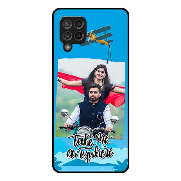 Galaxy M42 5G Custom Glass Mobile Case - Traveller Design 