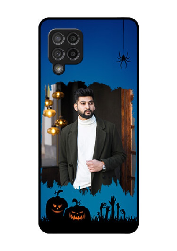 Galaxy M42 5G Photo Printing on Glass Case - with pro Halloween design 