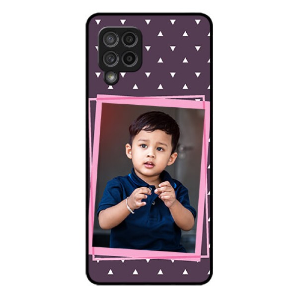 Galaxy M42 5G Custom Glass Mobile Case - Triangle Pattern Dotted Design
