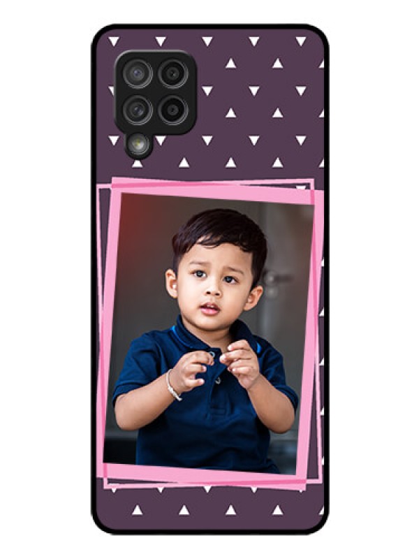 Custom Galaxy M42 5G Custom Glass Mobile Case - Triangle Pattern Dotted Design