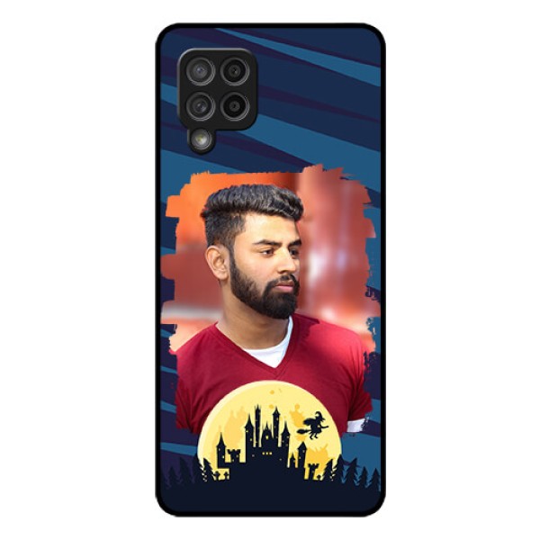 Galaxy M42 5G Photo Printing on Glass Case - Halloween Witch Design 