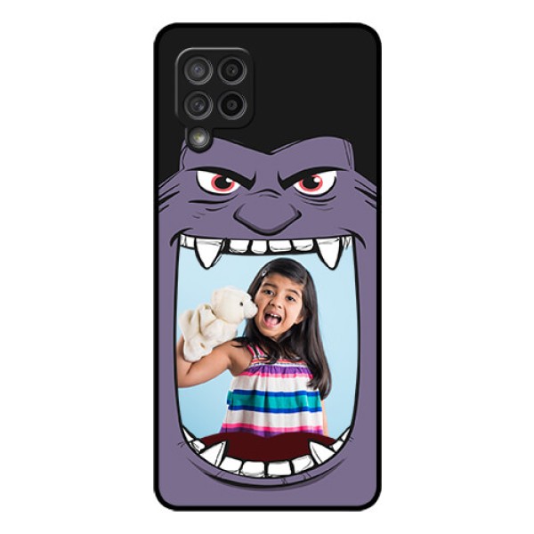 Galaxy M42 5G Custom Glass Phone Case - Angry Monster Design