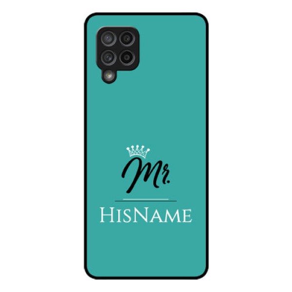 Galaxy M42 5G Custom Glass Phone Case Mr with Name