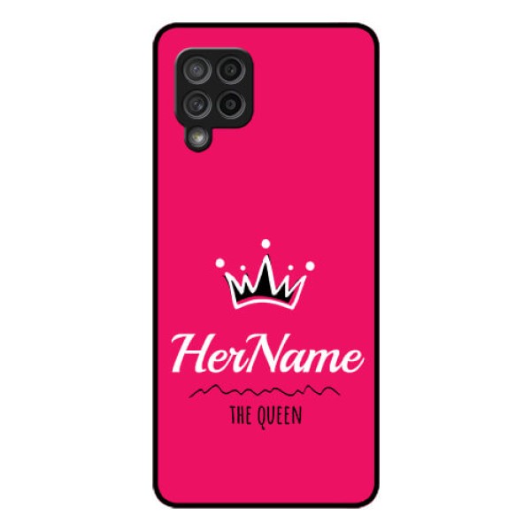 Galaxy M42 5G Glass Phone Case Queen with Name Galaxy M42 5G Glass Phone Case Queen with Name