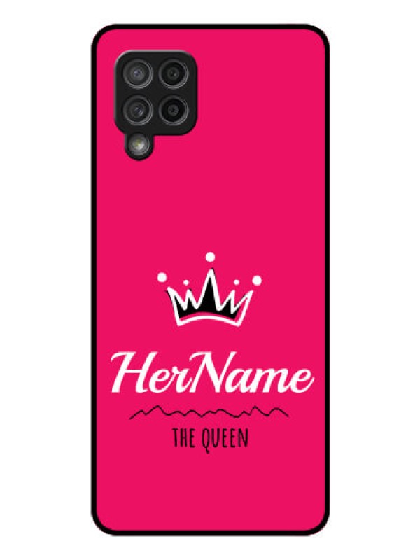 Custom Galaxy M42 5G Glass Phone Case Queen with Name