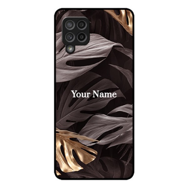 Galaxy M42 5G Personalised Glass Phone Case - Wild Leaves digital paint Design Galaxy M42 5G Personalised Glass Phone Case - Wild Leaves digital paint Design