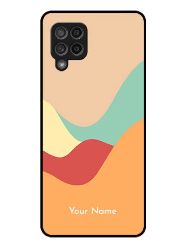 Custom Galaxy M42 5G Personalized Glass Phone Case - Ocean Waves Multi-colour Design