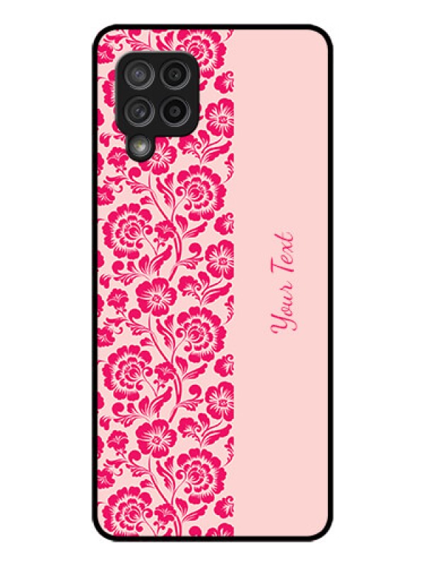 Custom Galaxy M42 5G Custom Glass Phone Case - Attractive Floral Pattern Design