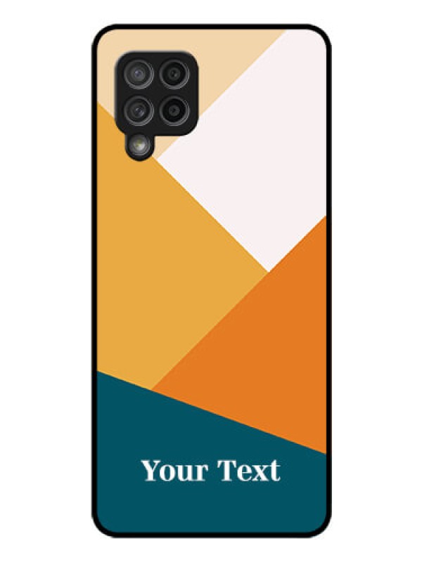 Custom Galaxy M42 5G Personalized Glass Phone Case - Stacked Multi-colour Design