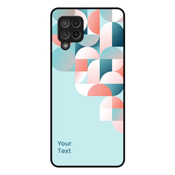 Galaxy M42 5G Custom Glass Phone Case - Stylish Semi-circle Pattern Design Galaxy M42 5G Custom Glass Phone Case - Stylish Semi-circle Pattern Design