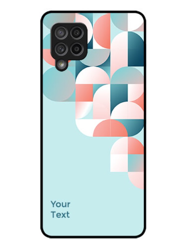 Custom Galaxy M42 5G Custom Glass Phone Case - Stylish Semi-circle Pattern Design