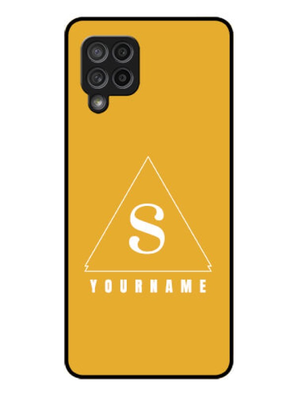 Custom Galaxy M42 5G Personalized Glass Phone Case - simple triangle Design