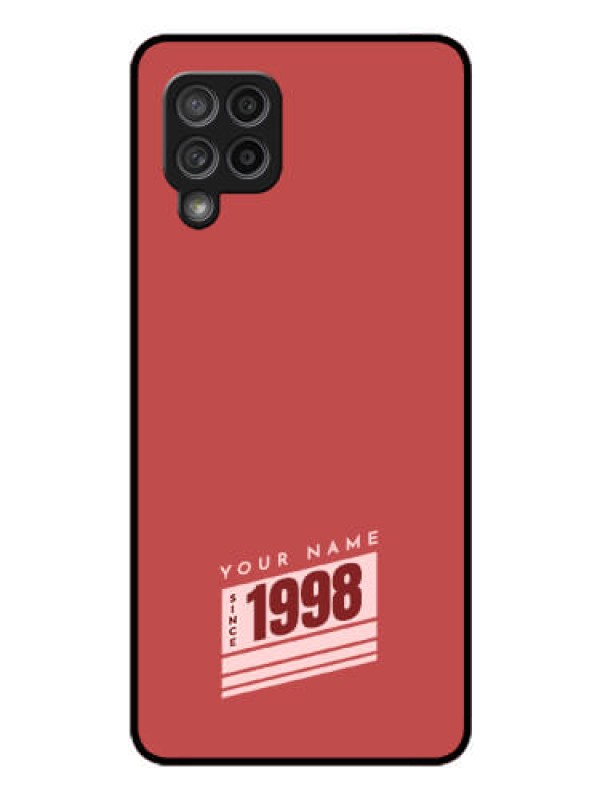 Custom Galaxy M42 5G Custom Glass Phone Case - Red custom year of birth Design