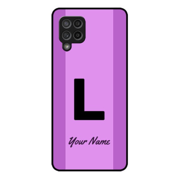 Galaxy M42 5G Custom Glass Phone Case - Tricolor custom text Design