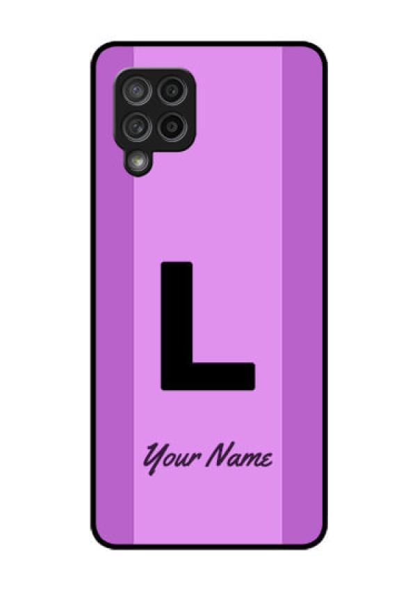 Galaxy M42 5G Custom Glass Phone Case - Tricolor custom text Design
