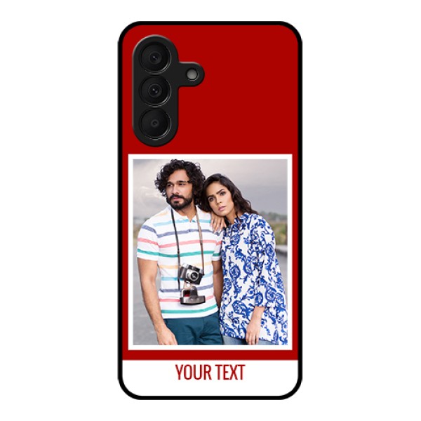 Samsung Galaxy M47 5G Custom Glass Phone Case - Red Color Design