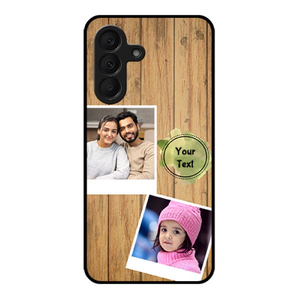 Samsung Galaxy M47 5G Custom Glass Phone Case - Wooden Texture Design