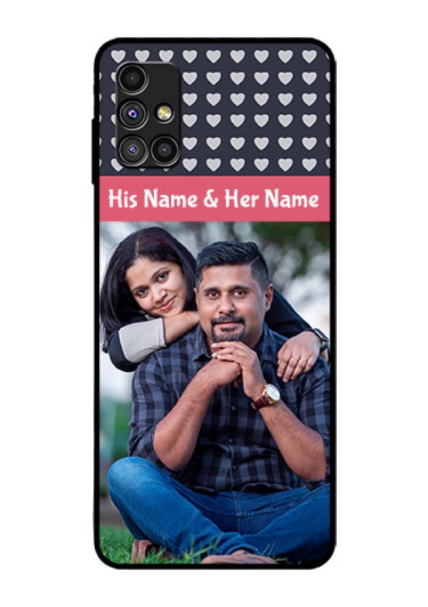 Galaxy M51 Custom Glass Mobile Case  - Love Symbols Design